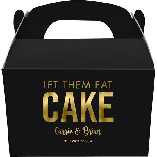 Let Them Eat Cake Gable Favor Boxes